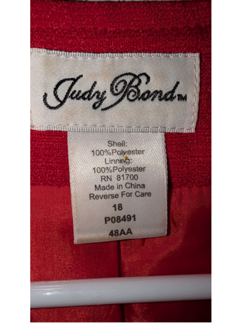 Judy Bond Red Blazer Plus Size 18 - Picture 2 of 6